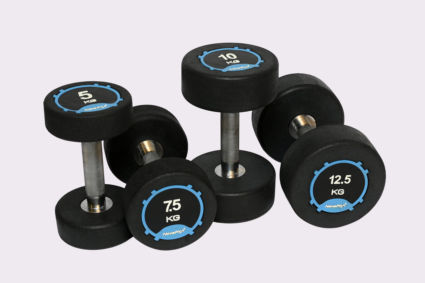 NovaFit Premium Rubber Coated Dumbbells