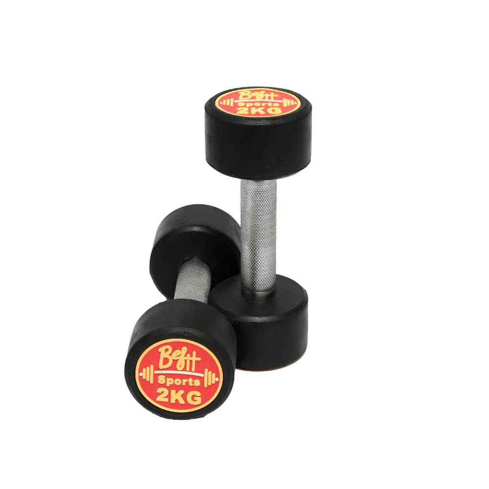 BeFit Rubber Coated Dumbbells