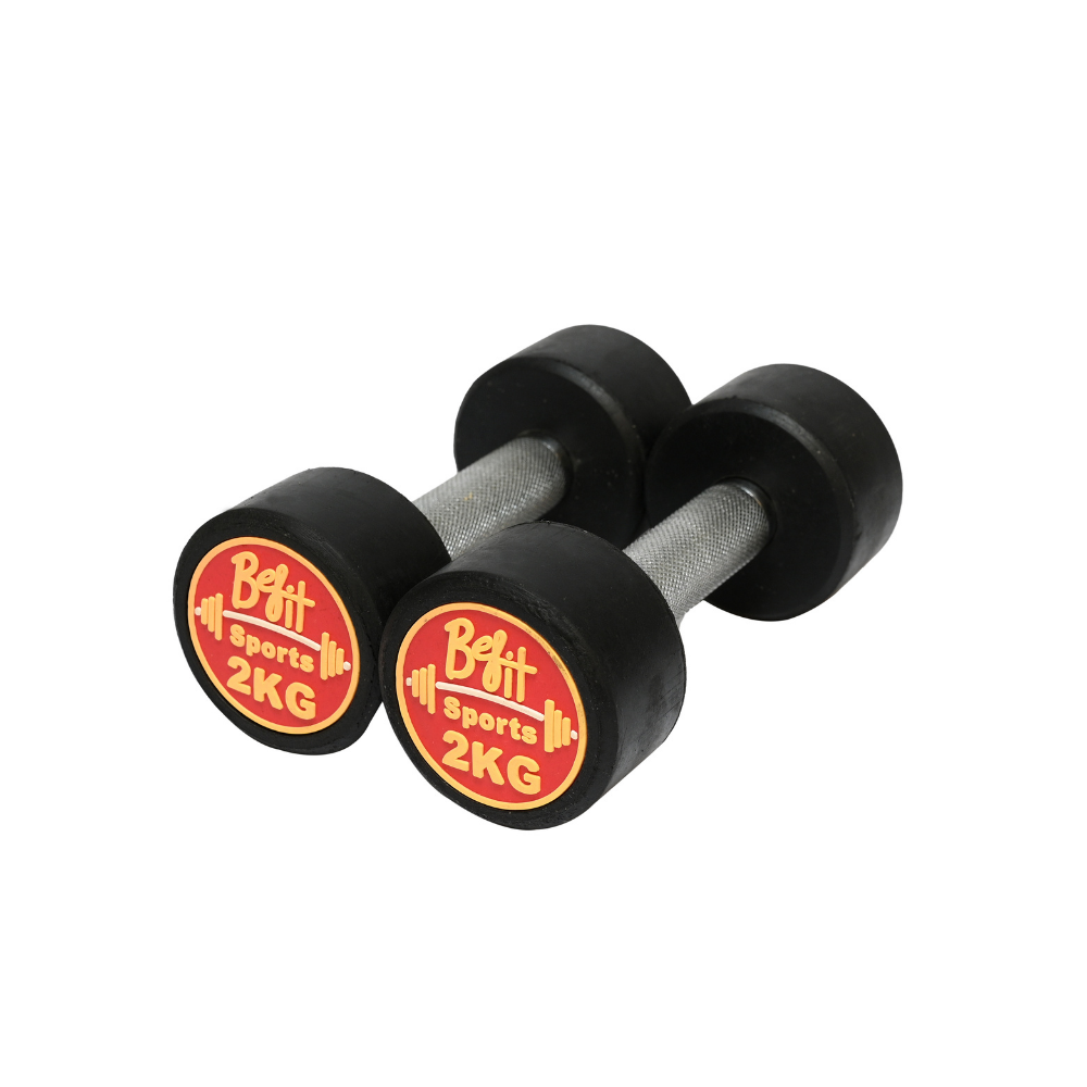BeFit Rubber Coated Dumbbells