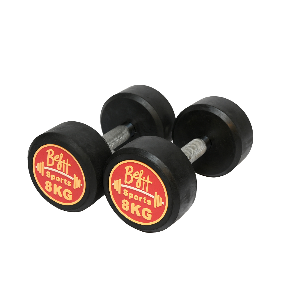 BeFit Rubber Coated Dumbbells
