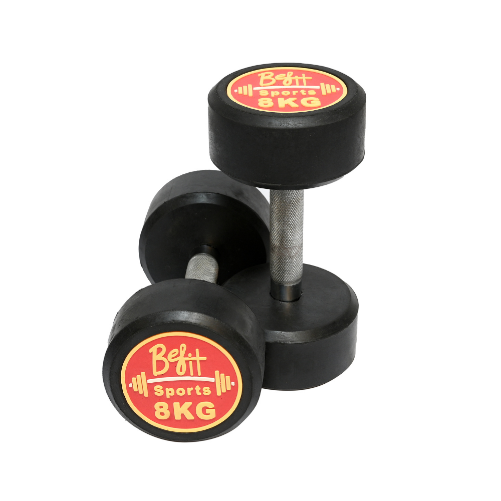 BeFit Rubber Coated Dumbbells