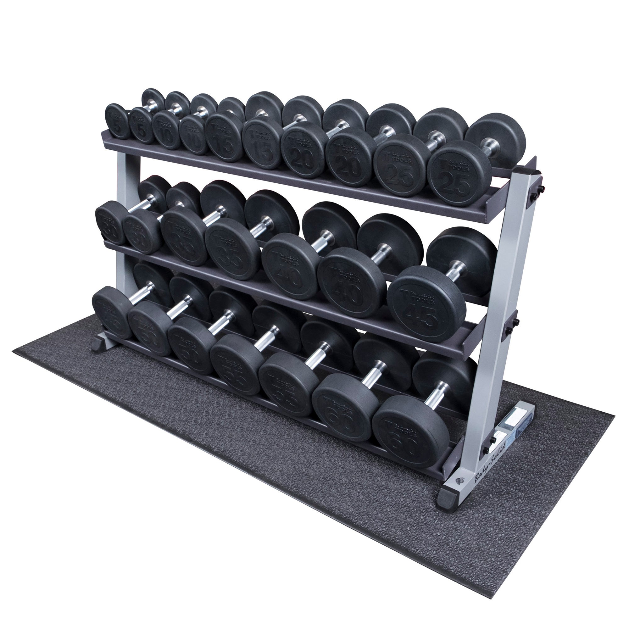 Body Solid GDR60 3-Tier Commercial Dumbbell Rack